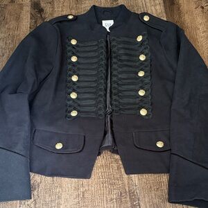 GAP Military Uniform Marching Band Black Jacket with Gold Accents
